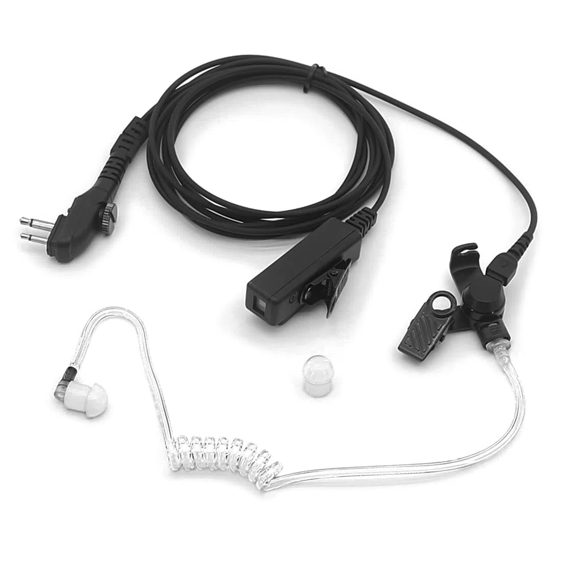 Auricolare auricolare compatibile con radio Midland G15Pro G18 HYT Hytera BD505 HYT2100 PD405 PD505 TC-620 Walkie Talkie FBI Style Covert Acoustic Tube Big PTT a 2 pin con vite