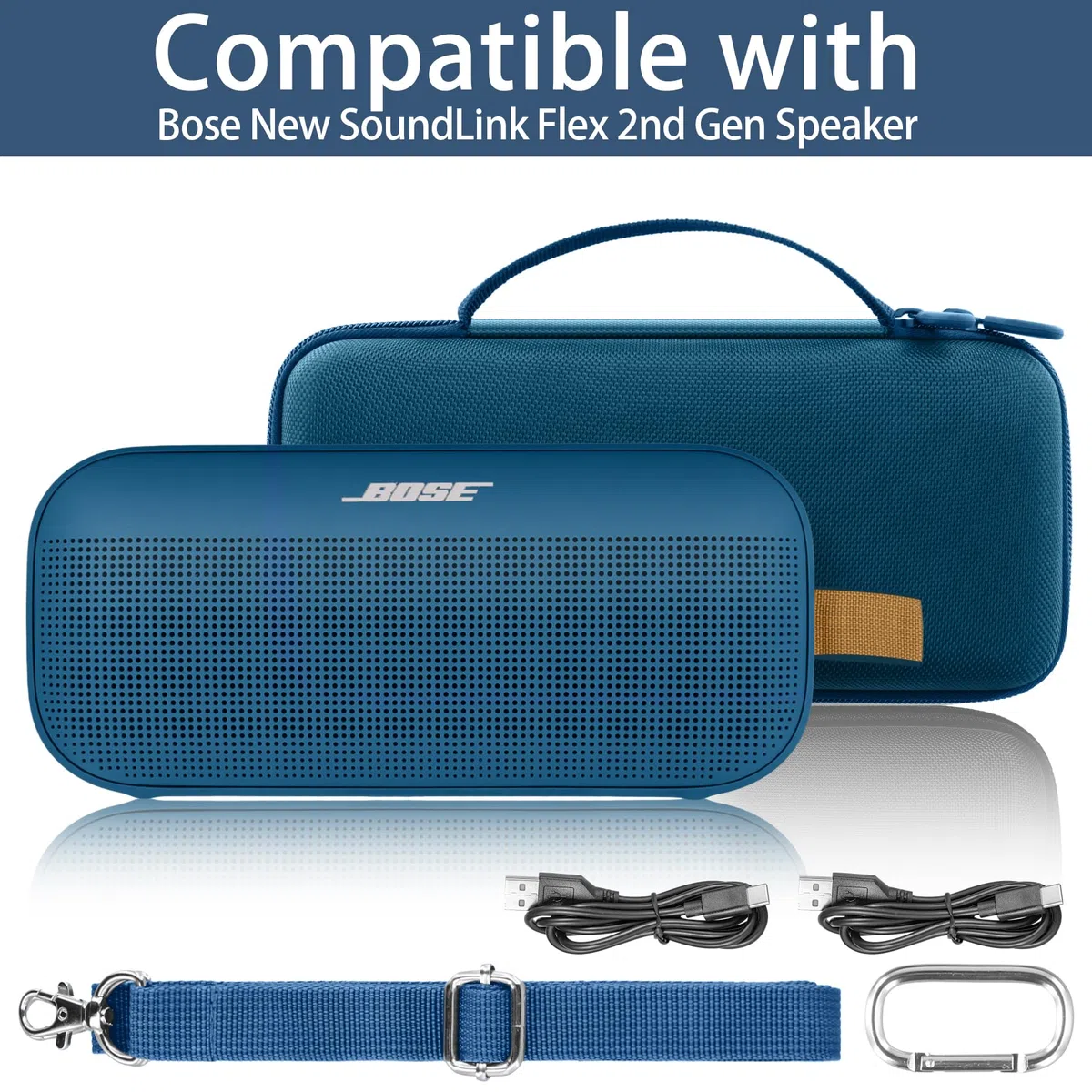 co2CREA Duro Custodia Viaggio Caso Copertina per Bose SoundLink Flex (2nd Gen) /Flex Bluetooth Diffusore（solo scatola,Case Only）