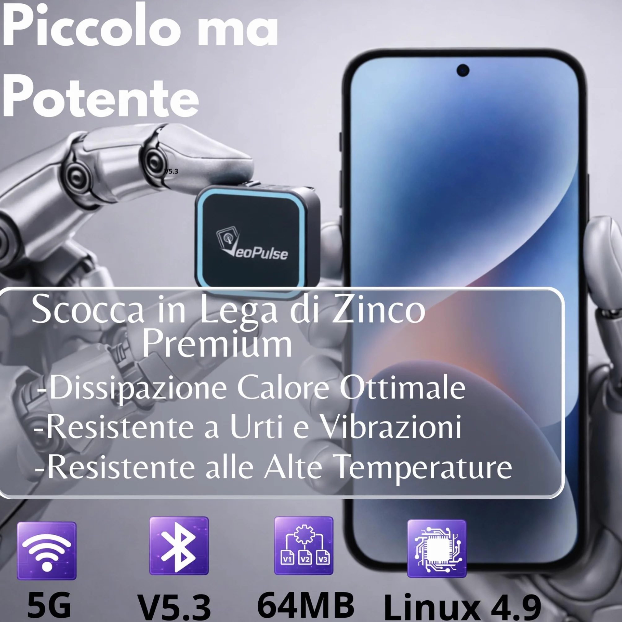 C-Pro USB-C Adattatore Wireless per CarPlay e Android Auto – Per auto già dotate di sistema cablato – Memoria per 2 telefoni – Scocca in zinco anti-surriscaldamento - WiFi 5GHz Stabile