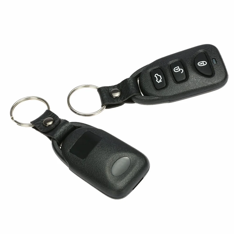 Chiusura Centralizzata Auto, 12V Kit Serratura Smart per Auto, con 4 Attuatori per Serratura Porta e 2 Telecomandi, Viene Fornito con Allarme Auto e Pulsante di Rilascio Bagagli
