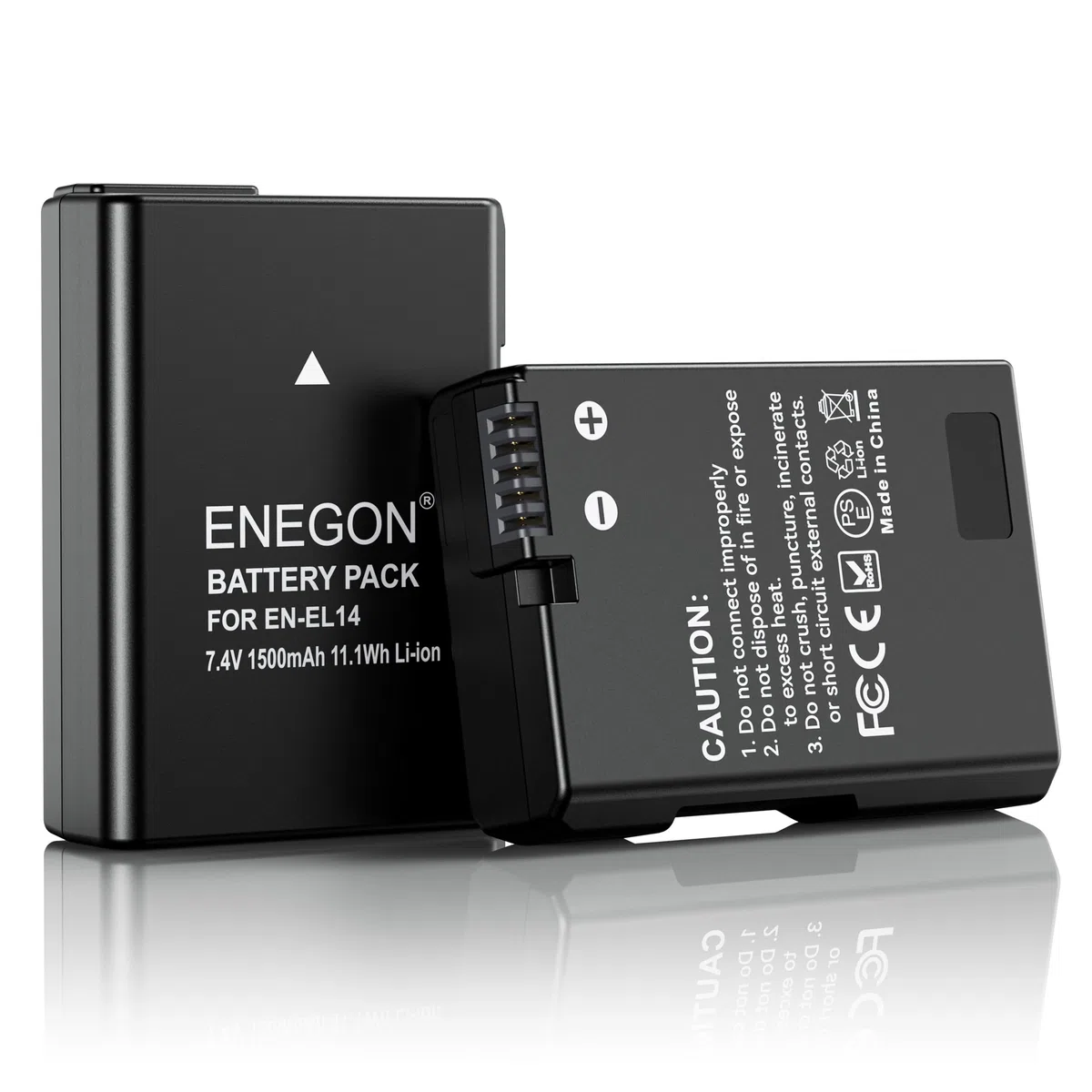 ENEGON 2X EN-EL14 Rechargeable Li-Ion Batteria per Nikon en-el14/el14a D5600 D5100 D5200 D5300 D5500 D3100 D3200 D3300 D3400 D3500 Coolpix P7000 P7100 P7800 Digital Camera