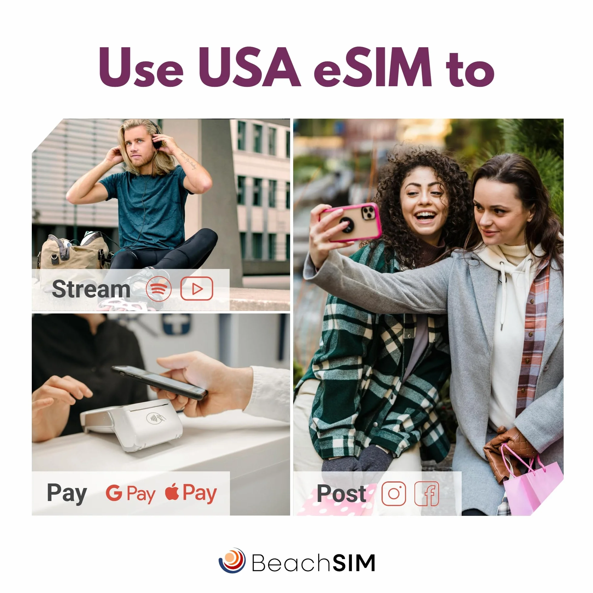 Solo Dati Prepagata eSIM USA 30 Giorni | 50GB Dati 4G/5G ad Alta Velocità | Attivazione Rapida Online | Facile da Ricaricare o Estendere | Compatibile con Dispositivi iOS e Android Sbloccati