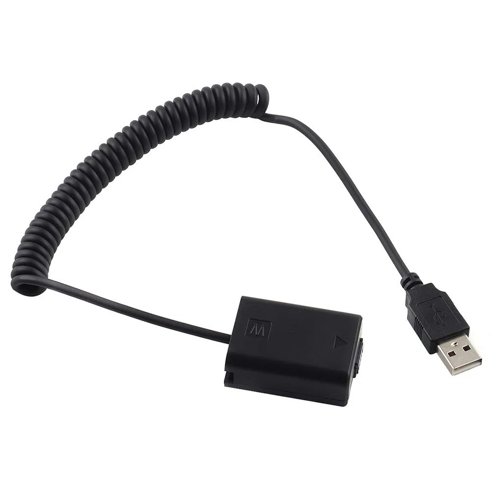 Fotga USB Power Cable to Decoded NP-FW50 Dummy Battery for Sony Mirrorless Camera A7 A7R A7S A7II A7RII A7SII A6000/A6100/A6300/A6400/A6500 Battery Bank