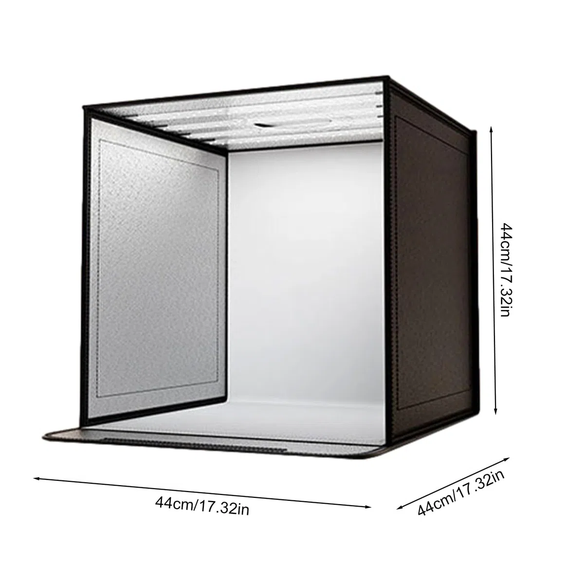 Scatola luminosa portatile per studio fotografico - pieghevole con luci a LED integrate | Kit fotomatone per fotografia di prodotto, anelli, trucco, animali domestici, artigianato e modelli | Te