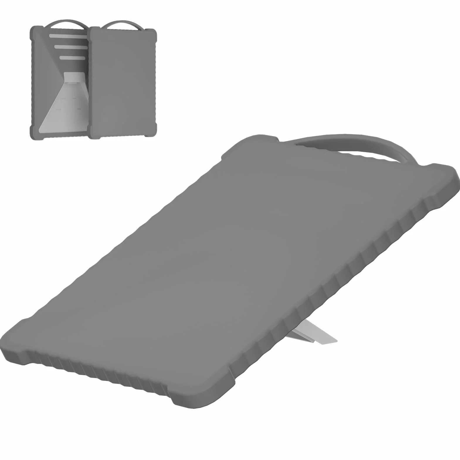 Mwin Starlink Mini Cover - Custodia Protettiva In Silicone Liquido con Maniglia Ergonomica, Copertura Completa Anti-graffio, Design Modaiolo con Bordi Ondulati per Accessori Starlink Mini (Grigio)