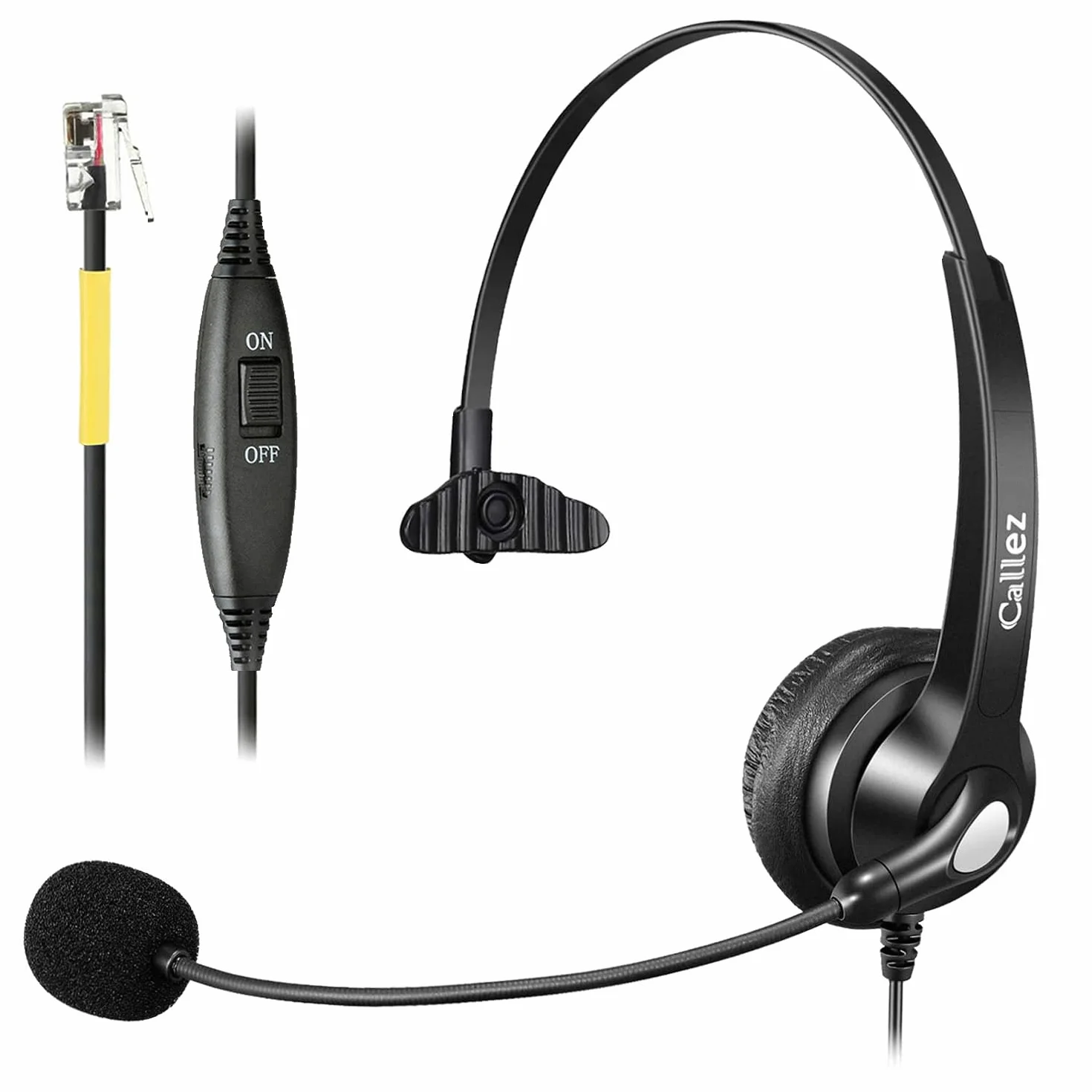 Cuffie Telefono Fisso con Microfono a Cancellazione del Rumore, Auricolare RJ9 Compatibile con Grandstream GXP1630 1620 1610 Yealink SIP-T21P T23G T41 T46 Snom D785 D710 Avaya 1608 1616 9611G Telefoni