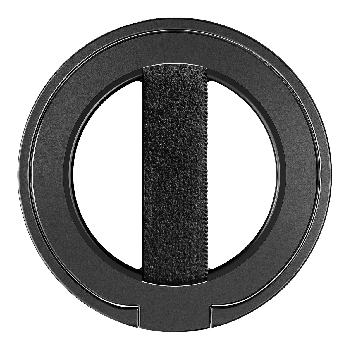 EWA MagOne Ultra Impugnatura per cellulare con cinturino da dito elastico sostituibile, supporto ad anello rimovibile, magnetico su entrambi i lati, per iPhone 15, 14, 13, 12 - Nero