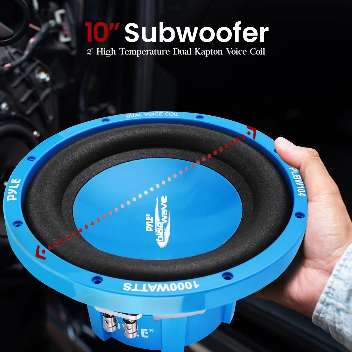 Pyle - Subwoofer DVC, 25,4 cm, 1000 W, PLBW104