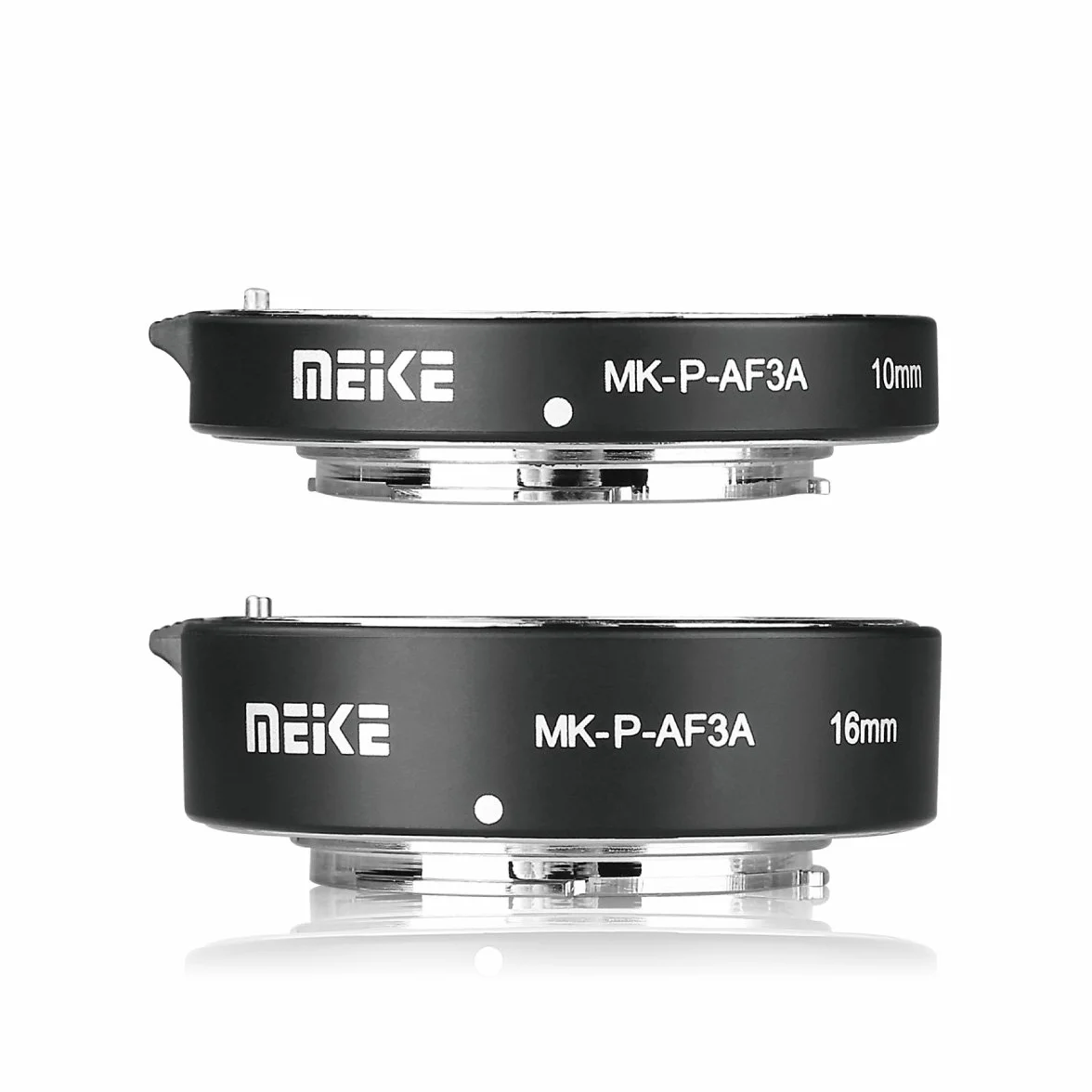 Meike MK-P-AF3A Tubo di prolunga autofocus in metallo per obiettivi Olympus Panasonic Micro Quattro Terzi M4/3 (10mm+16mm)