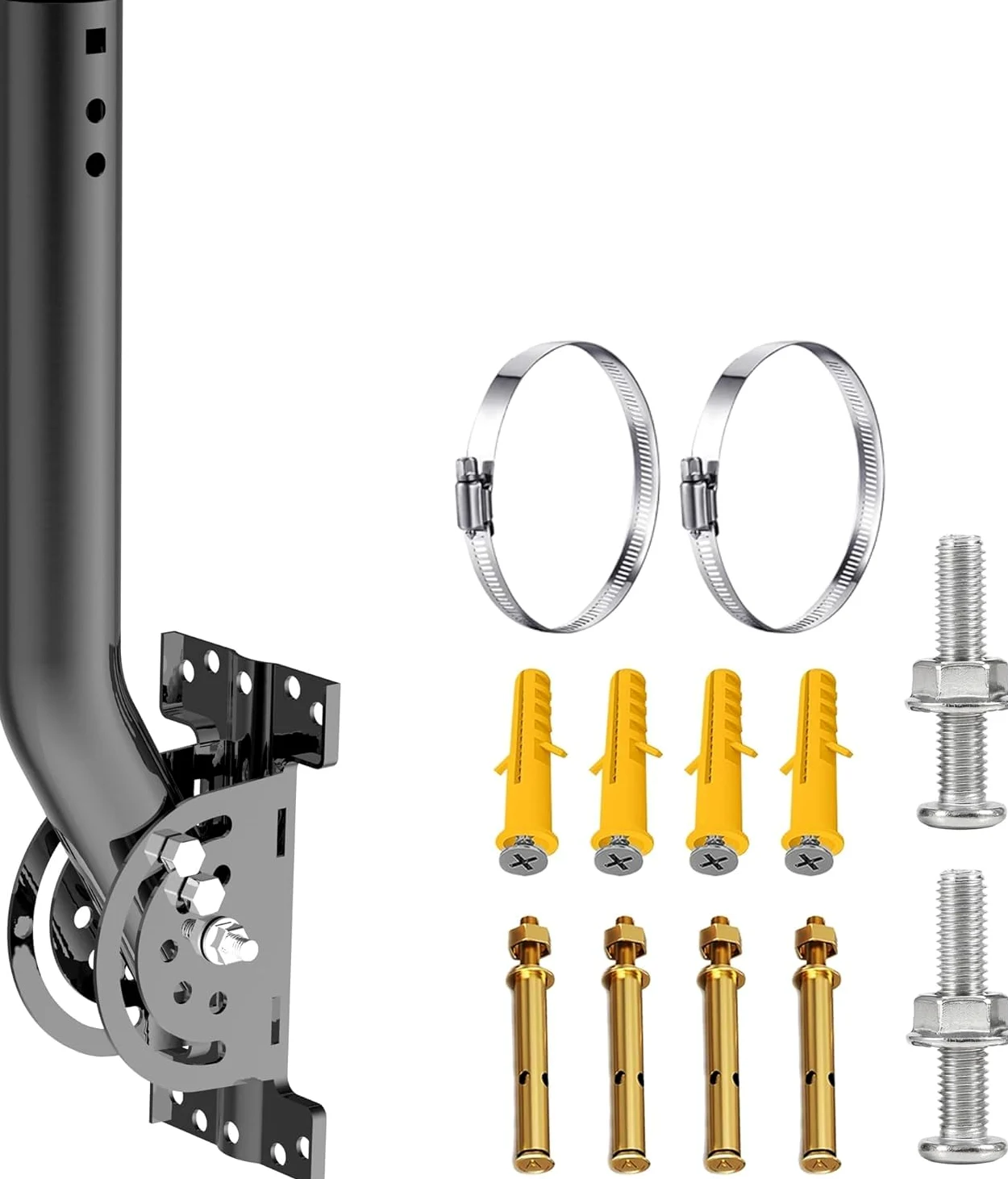 antenna a perno rinforzato - Asta J-Tube in mastello pieno (3,5 cm x 30 cm), ideale per installazioni su pareti, grondaie o tetti. Compatibile con punti di accesso esterni e ripetitori WiFi