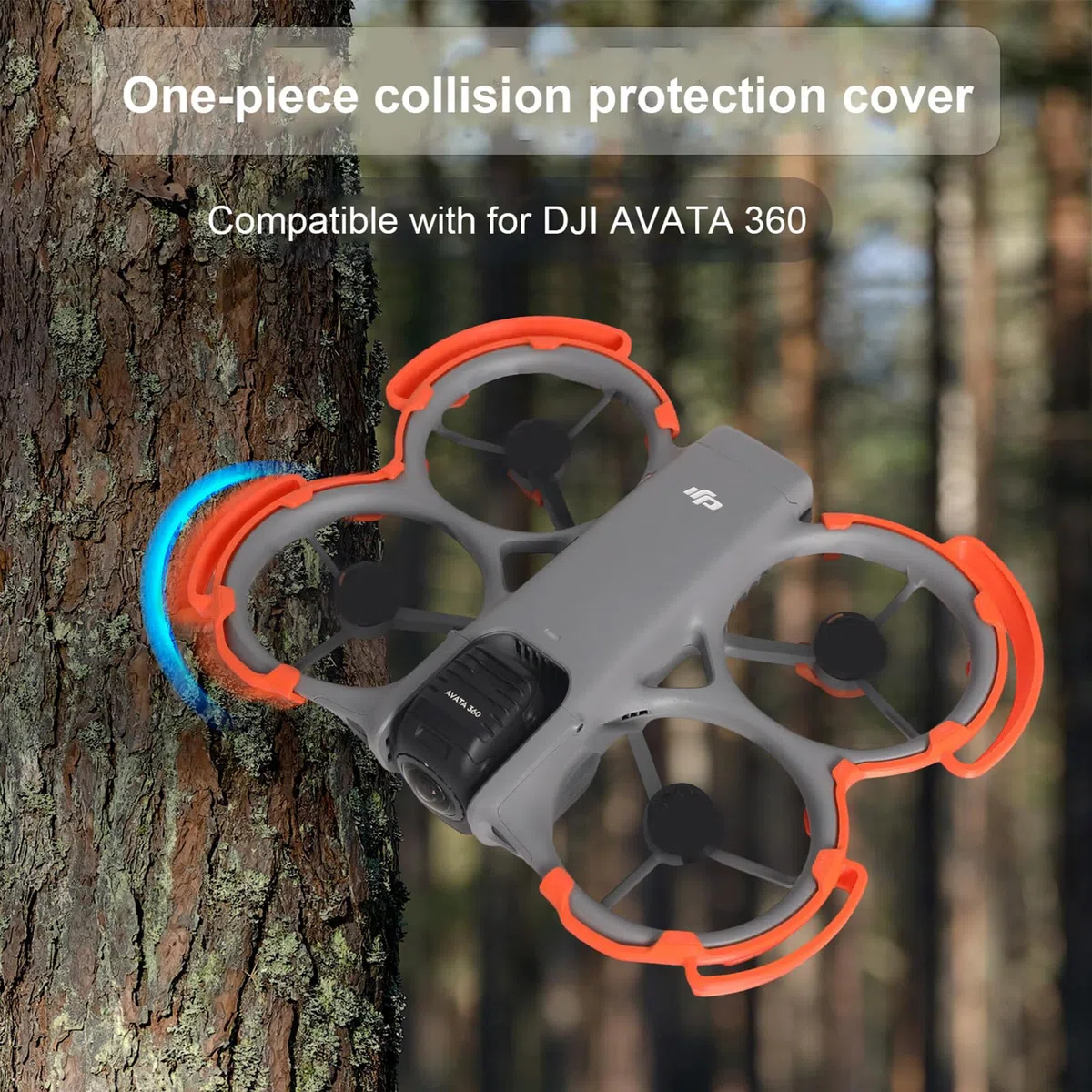 Protezione Kit per DJI Avata 360, Eliche Protezione + Carrello di atterraggio, Gimbal Copertura protettiva Anelli paracolpi Gambe allungate Drone Supporto Accessori per DJI Avata 360 (Black)