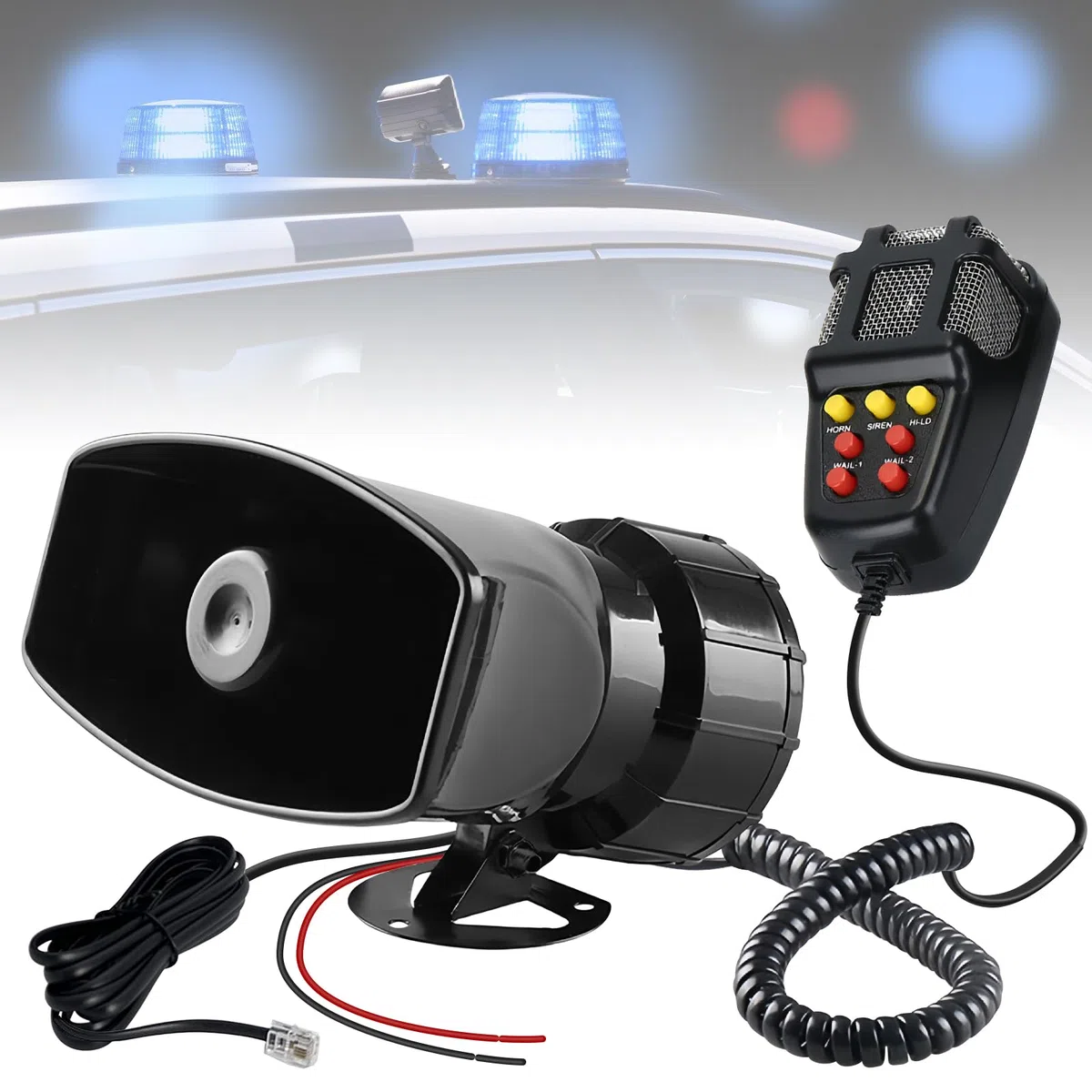 Altoparlante a sirena 12V 100W 7 toni clacson auto corno furgone barca camion moto