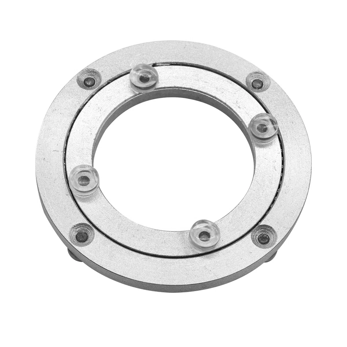 Cuscinetto per giradischi in lega di alluminio, resistente, con cuscinetto girevole Lazy Susan, per tavolo da pranzo rotondo, piastra girevole liscia (120 mm - 4,7 pollici)