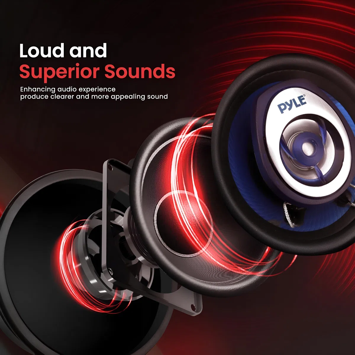 Pyle Stereo Casse Auto 2-Vie Universali, 120 Watt, Altoparlanti Coassiali 8.9 Centimetri, Montaggio Rapido OEM, Compatibili per Porte/Pannelli Laterali Veicoli