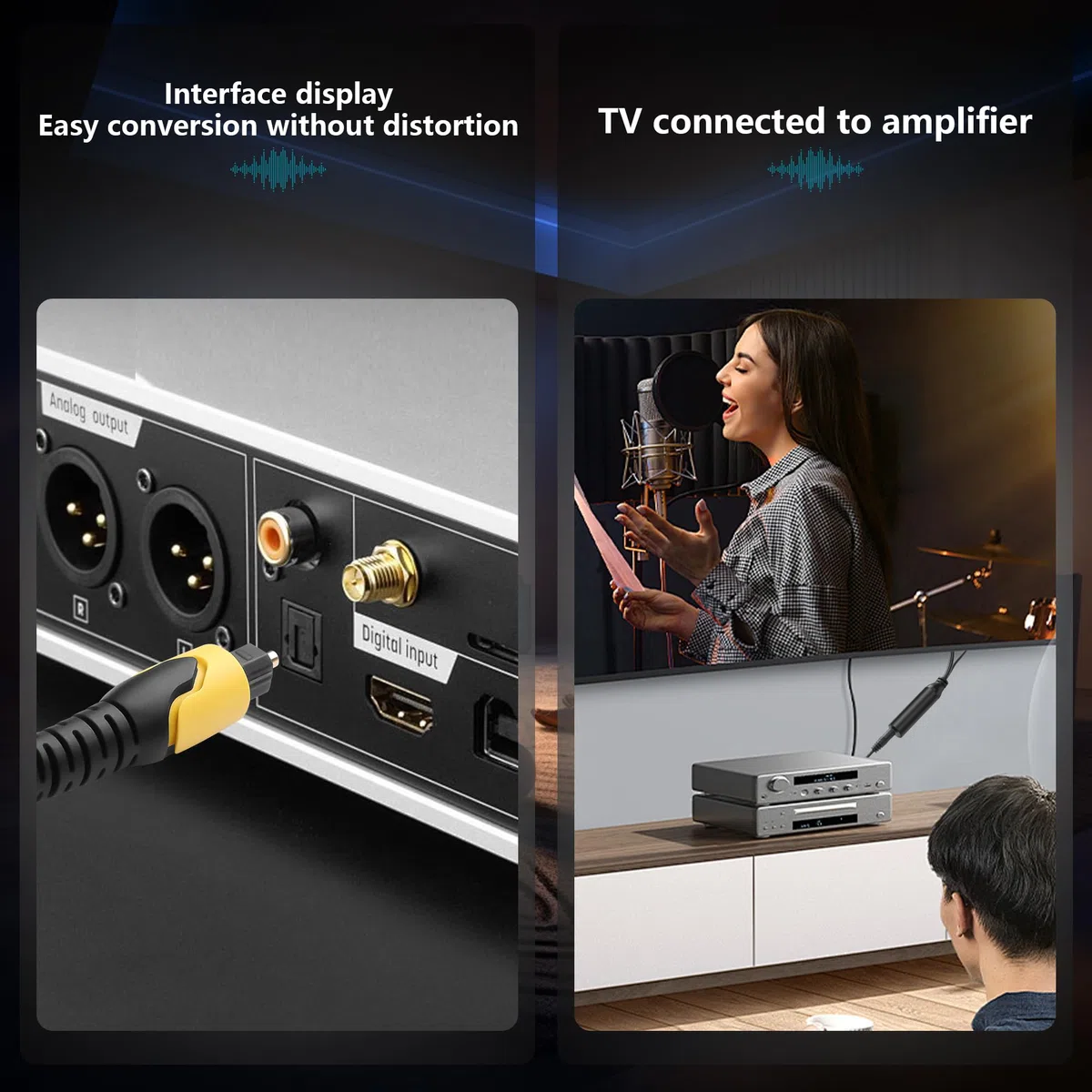 CERRXIAN Cavo audio coassiale digitale ottico Spdif ad analogico AUX da 3,5 mm, cavo di conversione ottico da Spdif a femmina da 3,5 mm con cavo di alimentazione USB