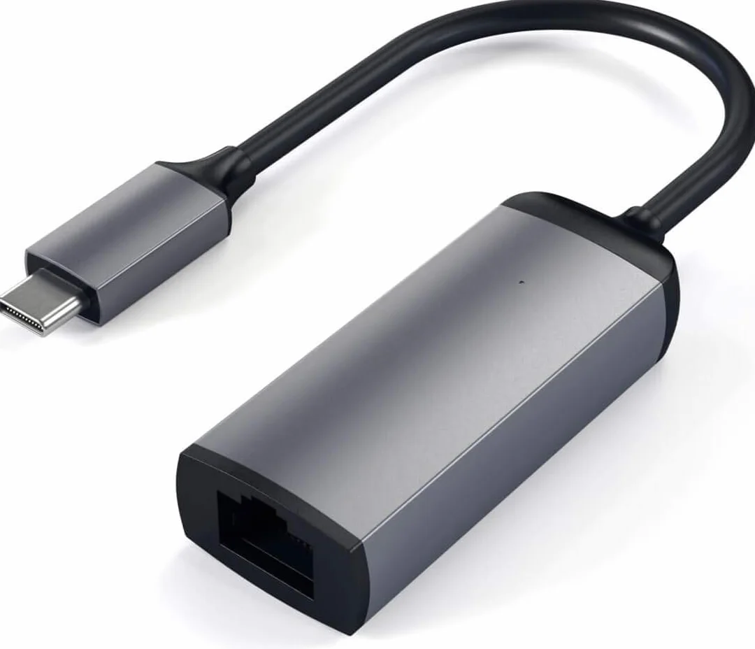 SATECHI Adattatore Ethernet USB C in Alluminio, Connessione Gigabit 10/100/1000 Mbps, Design Compatto Plug and Play per MacBook Air e Pro, Laptop, iPad, iPhone – Grigio Siderale