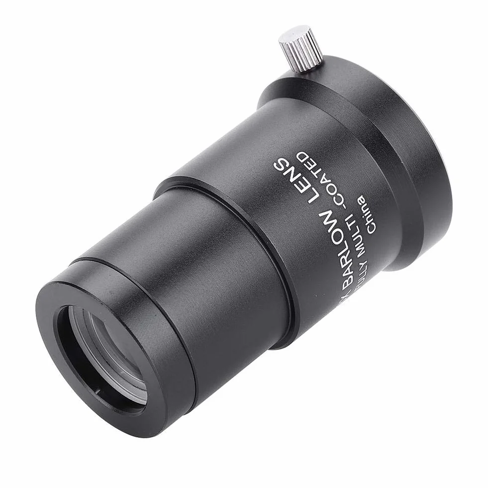 Lente Barlow 3X 1,25 Pollici, Lente Ottica Multistrato per Telescopio Astronomico, Alta Trasmissione con Rivestimento Completo, Compatibile con Oculari Standard, Accessorio Telescopio Astronomia