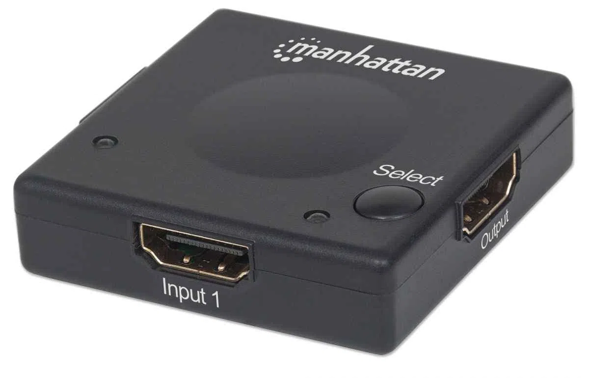 Manhattan 207911 HDMI video switch - Video Switches (HDMI, 1.3b, Black, Plastic, 5 m, 480i,480p,576i,576p,720p,1080i,1080p)