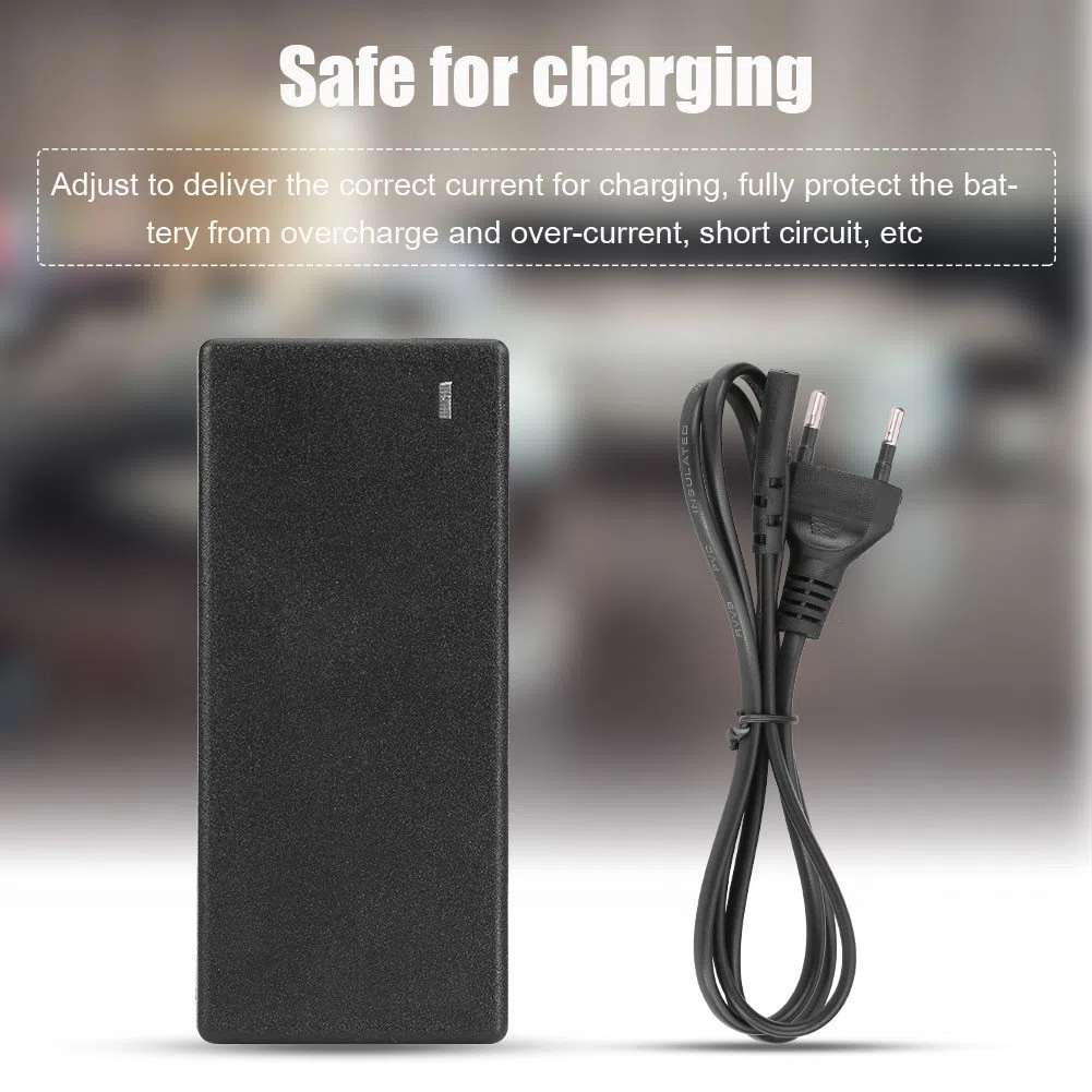 Asixx Alimentatore, 2A 29,4 V Adattatore Universale CC Alimentazione o Caricabatterie di Ricarica di Sicurezza, Cavo Adattatore di Alimentazione per Batteria al Litio Spina USA(EU Plug)