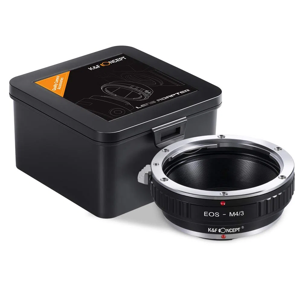 K&F CONCEPT Anello Adattatore per Obiettivo EOS-M4 / 3 per Obiettivo EOS EF a Penna Compatibile con Compatibile con Olympus M4 / 3 MFT E-P1 P3 PL1s PL2 PM2 e Compatibile con Panasonic Lumix DM