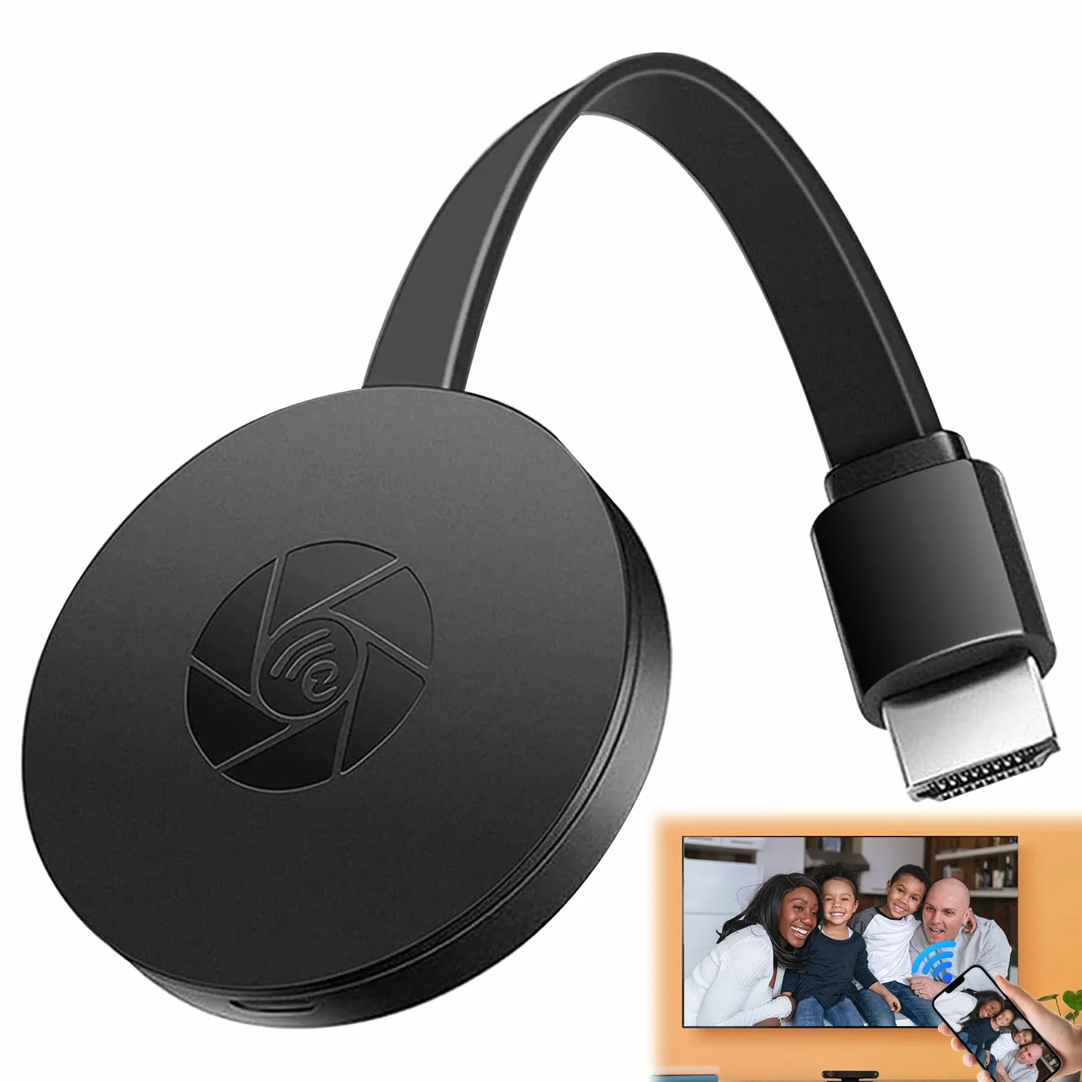 Chromecast Google, dispositivo Chromecast per TV, Miracast Dongle, adattatore per display wireless 1080P, dongle HDMI wireless, streaming video per schermo mirroring, compatibile con DLNA AirMirror