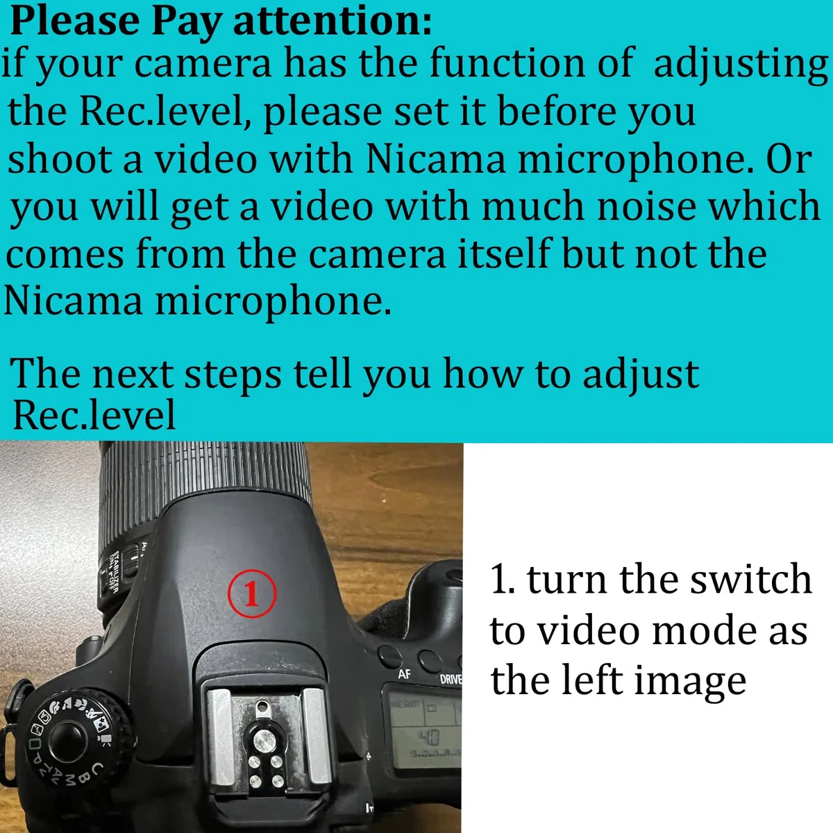 Nicama SGM5 Microfono Cardioide Condensatore Fotocamera per DSLR Nikon Canon Sony Videocamera DV