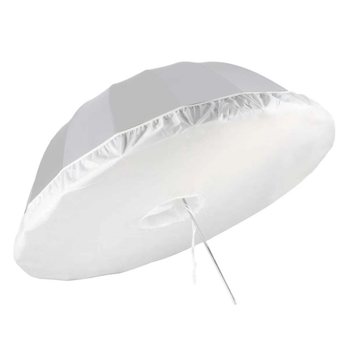 Diffusore di ombrello per studio fotografico, professionale, panno morbido, per 16 aste, 105 cm, nero/argento, ombrello di illuminazione riflettente parabolico