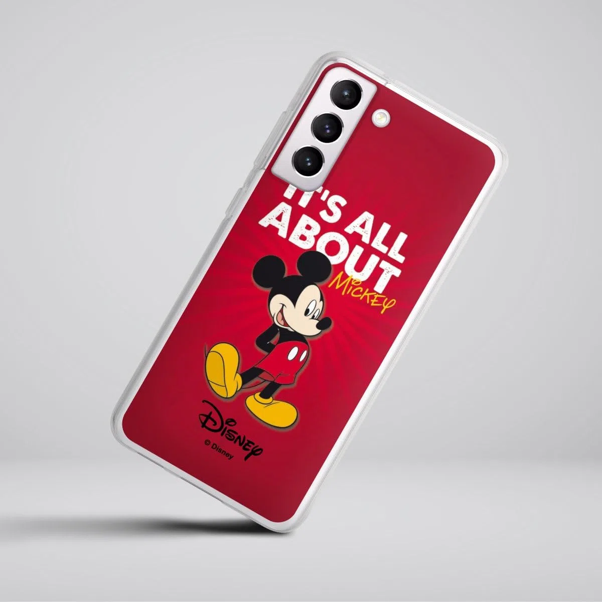 Custodia di silicone compatibile con Samsung Galaxy S21 FE 5G Custodia trasparente Cover per smartphone trasparente Topo Prodotto ufficiale su licenza Disney