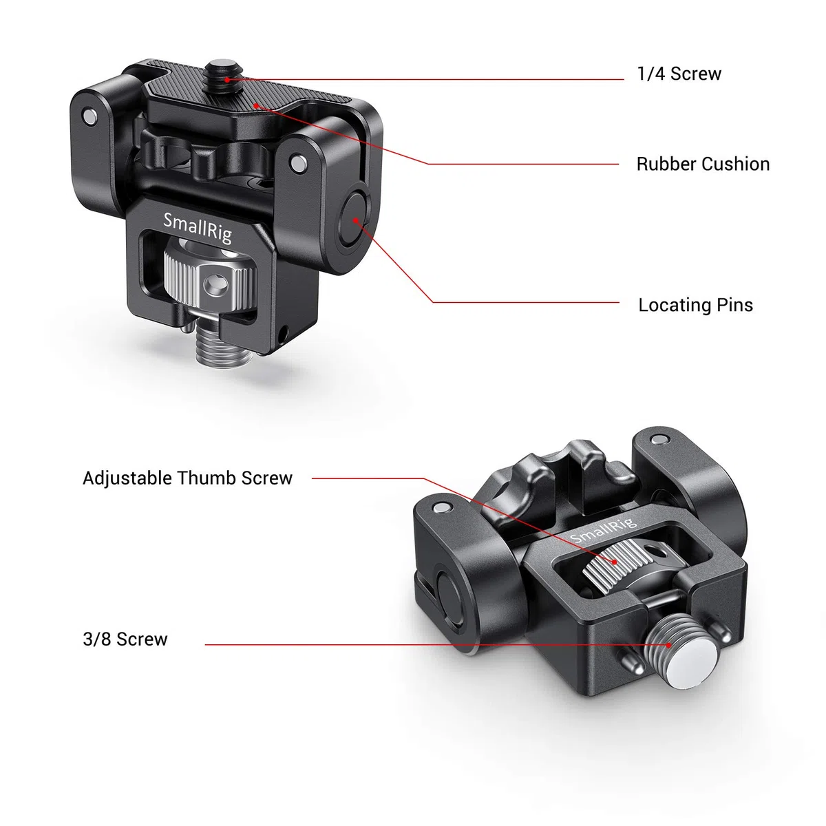 SMALLRIG ARRI-Style Monitor Mount Tilt Supporto EVF con Locating Pins per ARRI Standard - 2174B