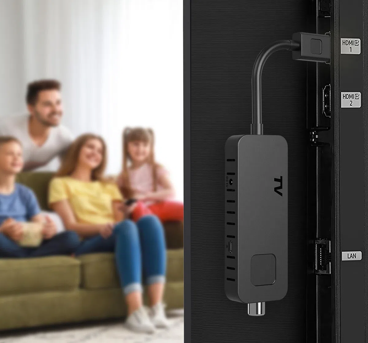 Dcolor Decoder Digitale Terrestre 2026 - Decoder DVB-T2 HDMI TV Stick, Dolby Audio HD 1080P H265 HEVC Main 10 Bit, Supporto USB WiFi/PVR