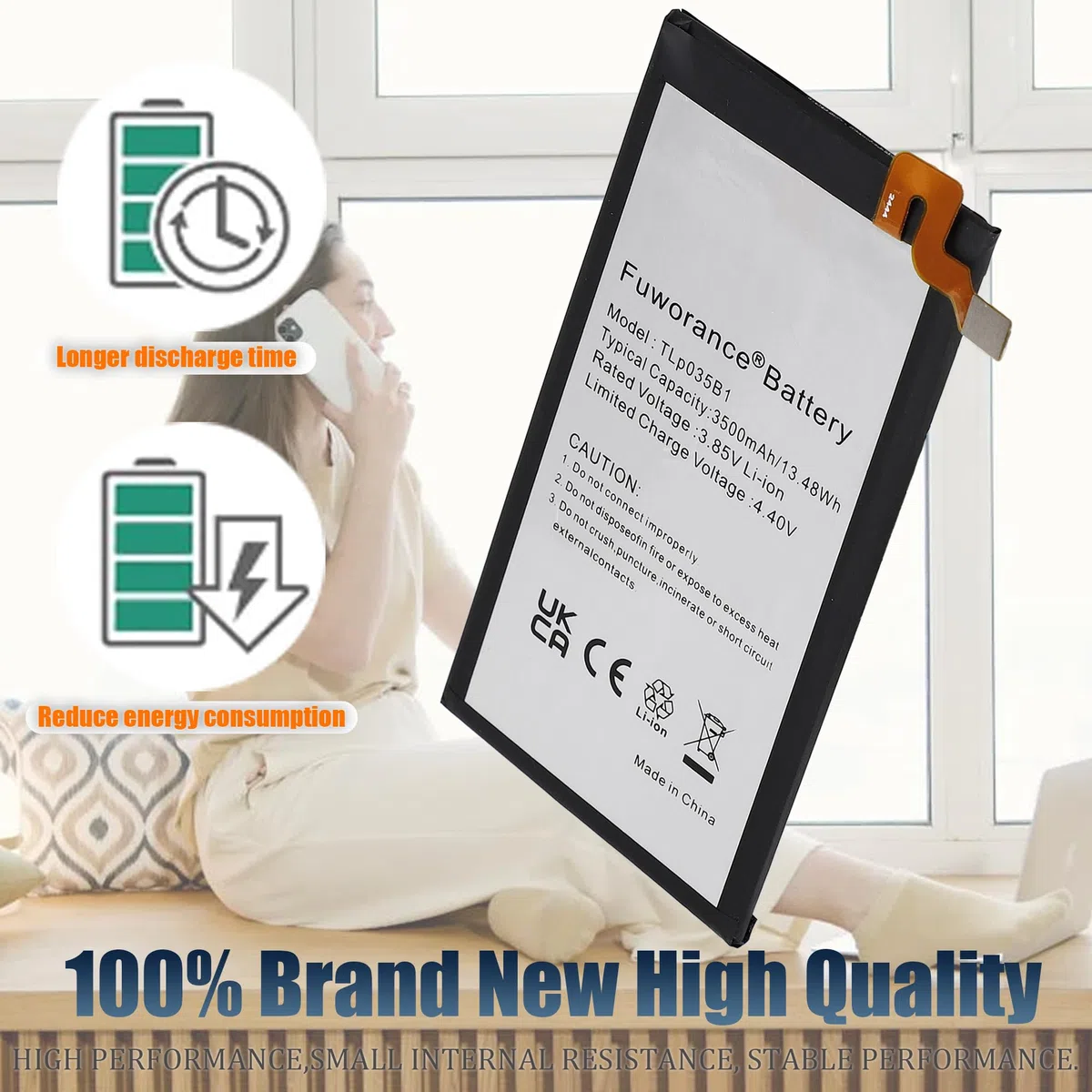 3500mAh 3.85V TLP035B1 Batteria di Ricambio Compatibile con Blackberry Key2 Key 2 Two BBF100-1 BBF100-2 Telefono Cellulare Ricaricabile Batteria agli ioni di litio +Un kit di Strumenti