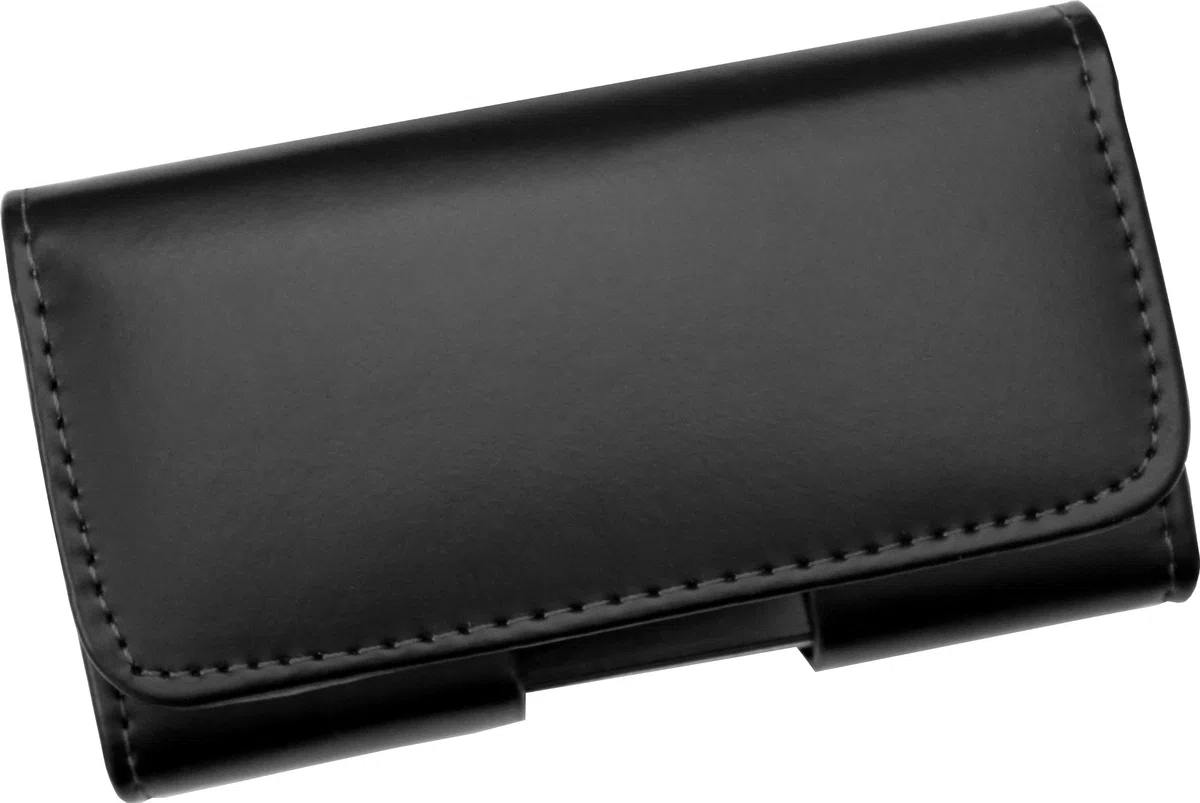 Marsupio per Apple iPhone 17 I iPhone 17 Pro, pelle nera, chiusura magnetica, clip per cintura