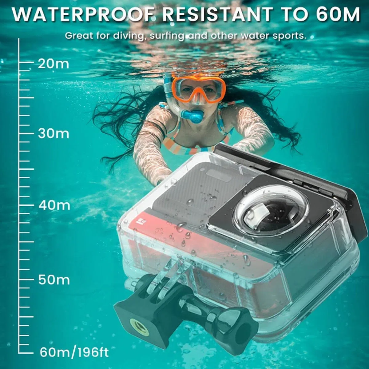 Dive Case per One RS, Custodia Impermeabile Custodia Protettiva, Impermeabile Fino a 30 M di profondità, per Immersioni, Surf, Snorkeling