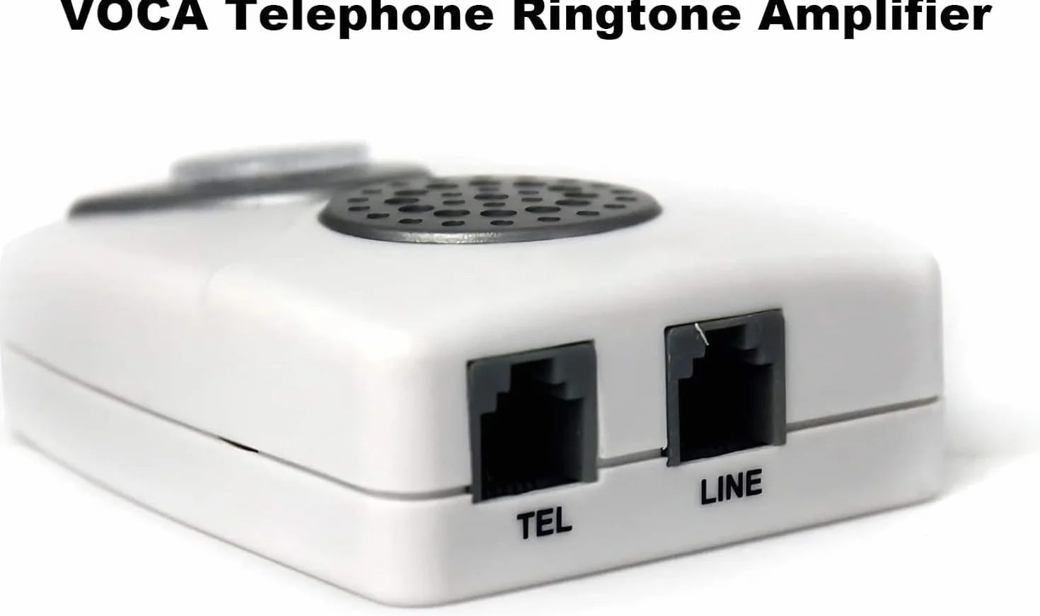 VOCA Amplificatore per suoneria telefonica, potenziamento fino a 105 dB con notifica luce LED per telefoni fissi, montaggio a parete, ideale per ambienti rumorosi e ipoudenti