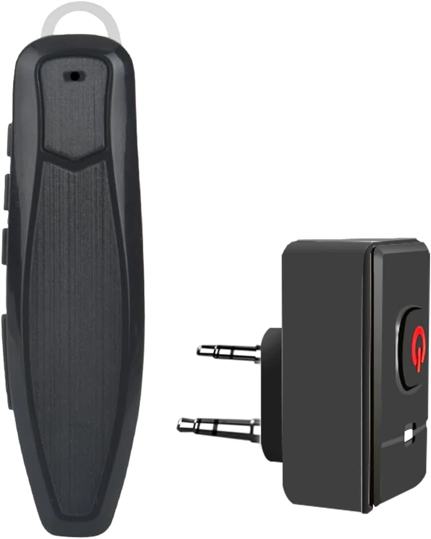 radtel Talkie Walkie Bluetooth Headset PTT earpiece Handfree Wireless Headphone Mic Compatible with BaoFeng UV-5R BF-88E Quansheng UV-K5 RT24 Kenwood RT-490 RT-470X Two Way Radio (Updated)
