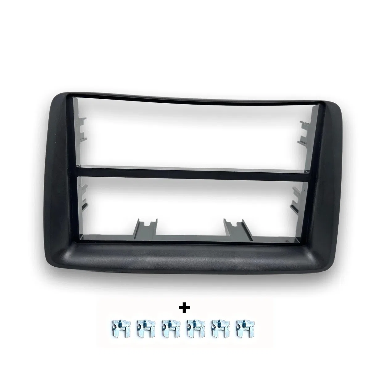 BSSTORE Mascherina 2ISO Adattatore Autoradio Cornice Stereo per Panda (169) dal 2003 al 2011 con Kit Fissaggio - Grigio