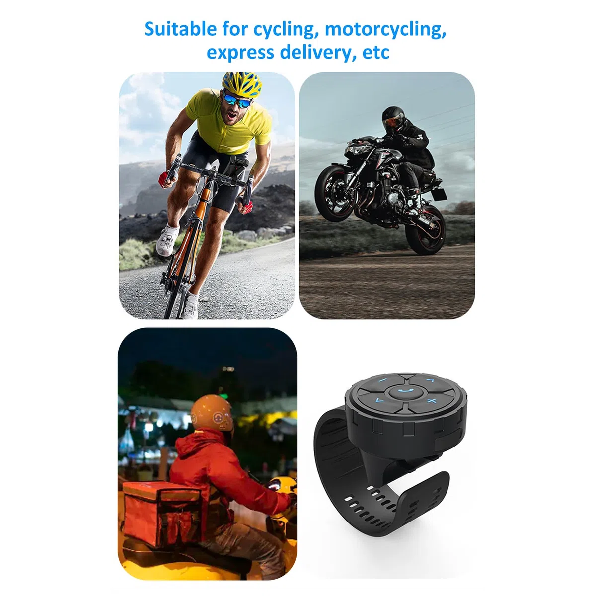 Shkalacar Pulsante multimediale Telecomando per musica e chiamate, Pulsante multimediale BT impermeabile IPX67 per auto, bici, moto, compatibile con iPhone Samsung Galaxy Qualsiasi dispositivo Android