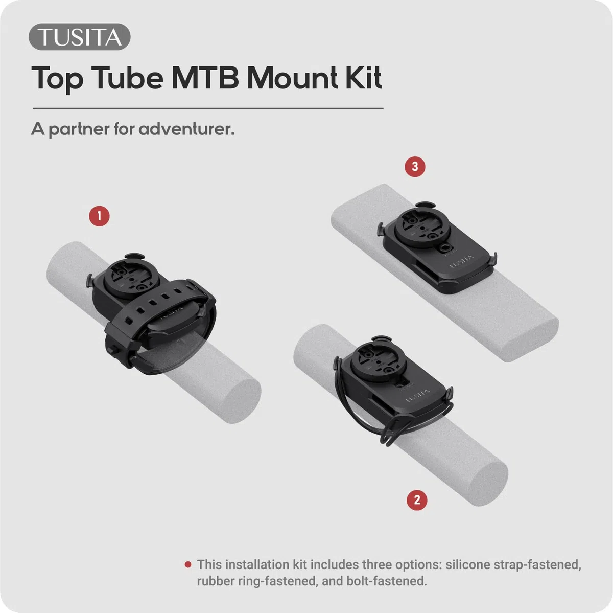 TUSITA Supporto per Tubo Superiore MTB Compatibile con Garmin Edge GPS per Wahoo ELEMNT Computer per Bicicletta