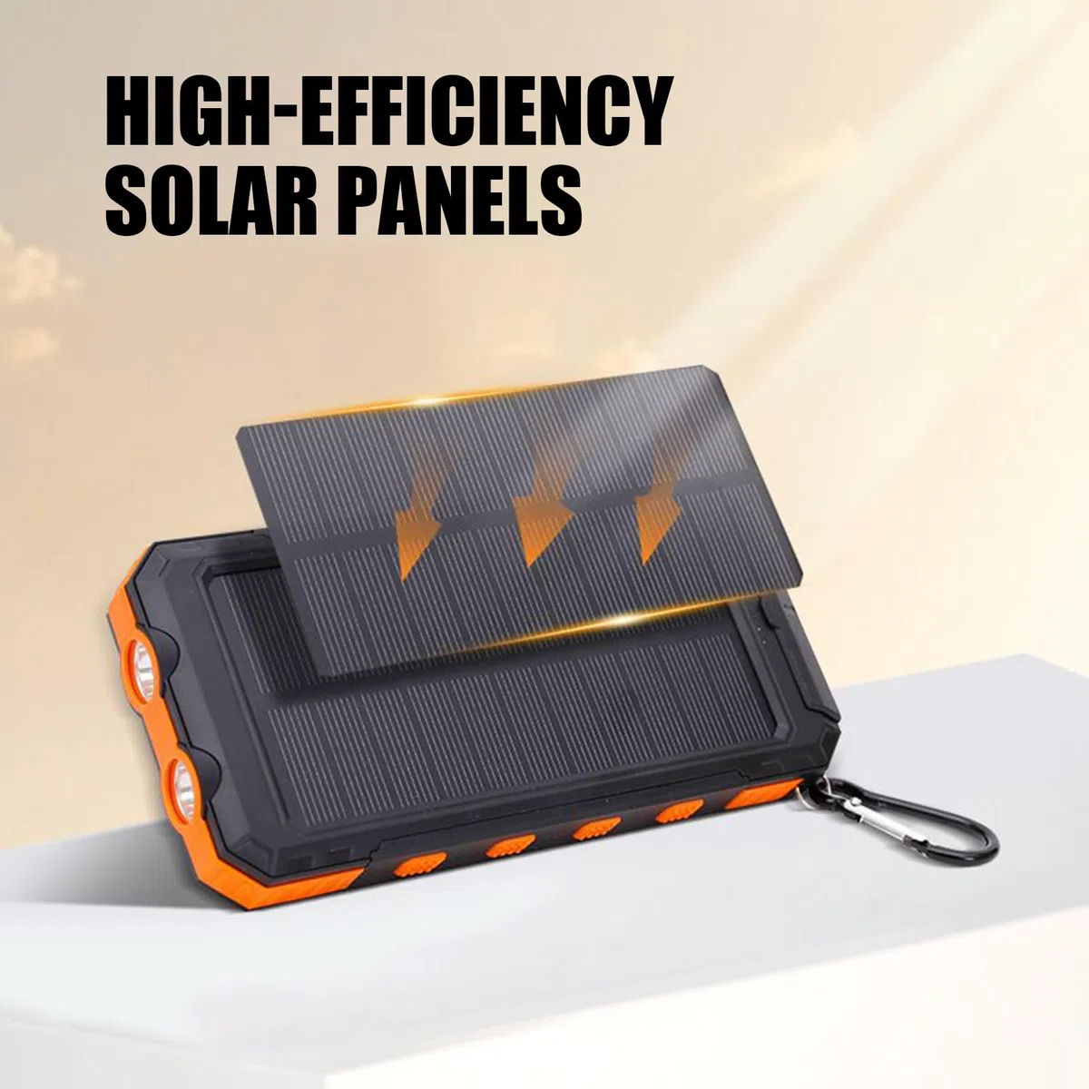 Caricatore solare da 20000 mAh, ricarica rapida, torcia elettrica e impermeabile, caricabatterie solare portatile per campeggio, emergenze all'aperto, viaggi e uso domestico