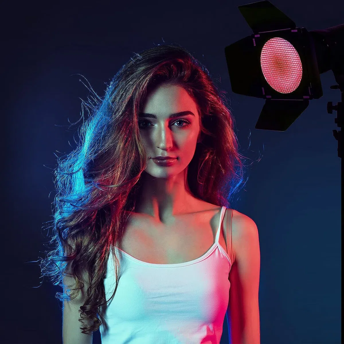 Soonpho BD-04 Barn Door Set di 4 Filtri Color Gel per Barn Door e Griglia a Nido d'Ape per Riflettore Standard Bowens Mount da 7" Compatibile con GODOX LED Video Light para NEEWER Amaran Aputure