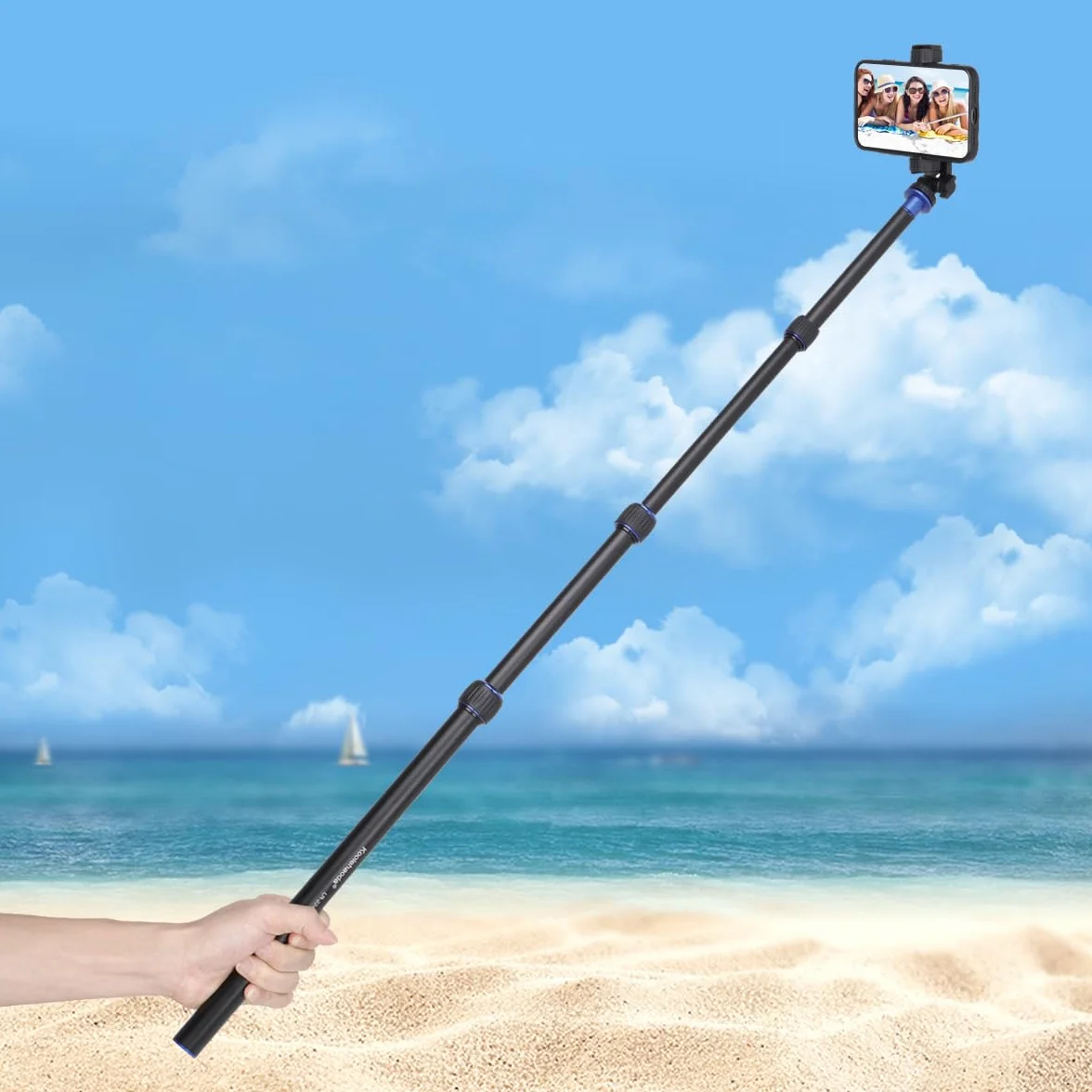 Koolehaoda Asta di prolunga per treppiede, 100 cm, in alluminio, colonna centrale in alluminio, asta telescopica per treppiede/fotocamera DSLR, LR-224