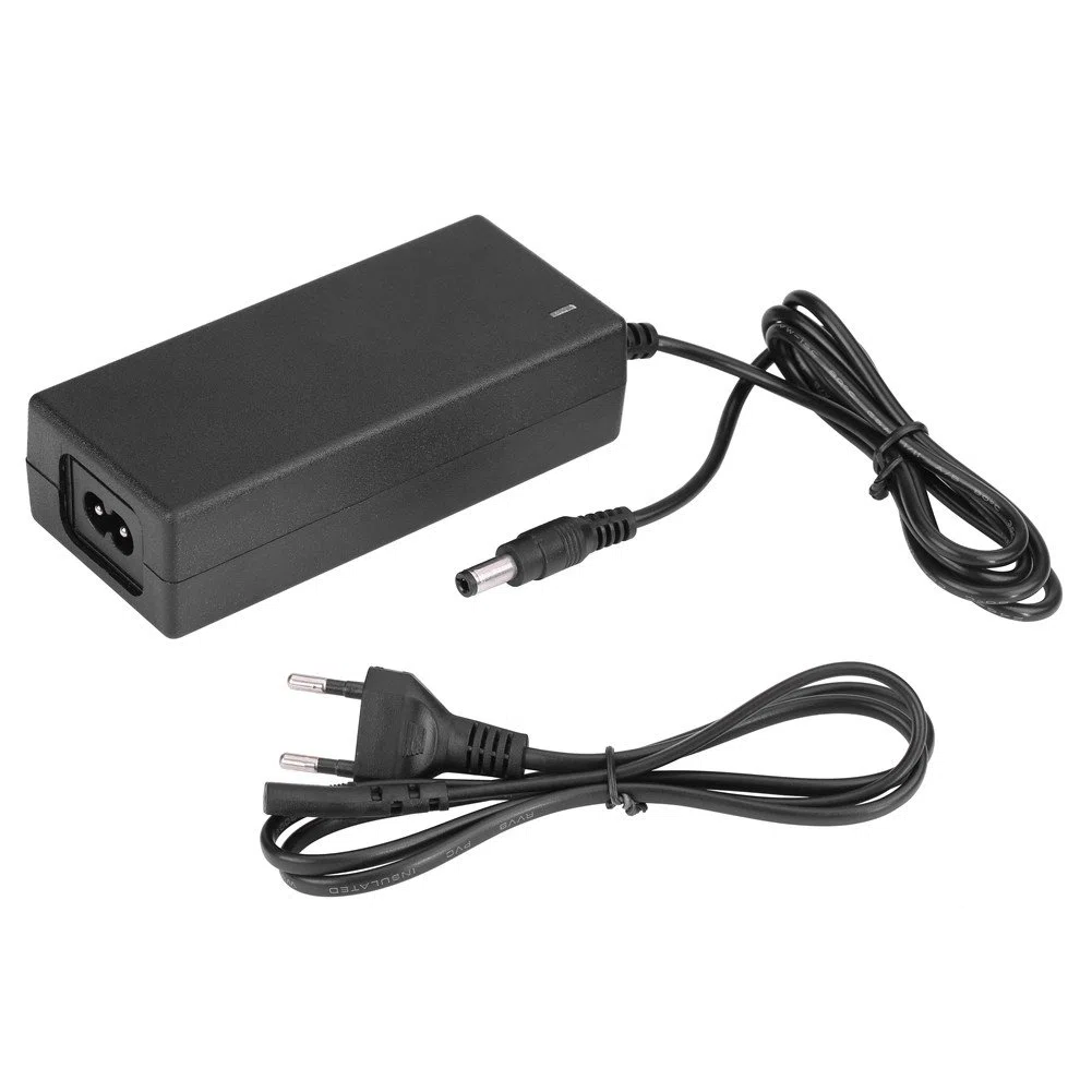Asixx Alimentatore, 2A 29,4 V Adattatore Universale CC Alimentazione o Caricabatterie di Ricarica di Sicurezza, Cavo Adattatore di Alimentazione per Batteria al Litio Spina USA(EU Plug)