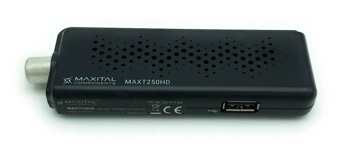 DECODER RETRO TV HDMI DIGITALE TERRESTRE ZAPPER DVB-T2 HD HEVC H.265 MAIN 10 CON TELECOMANDO UNIVERSALE