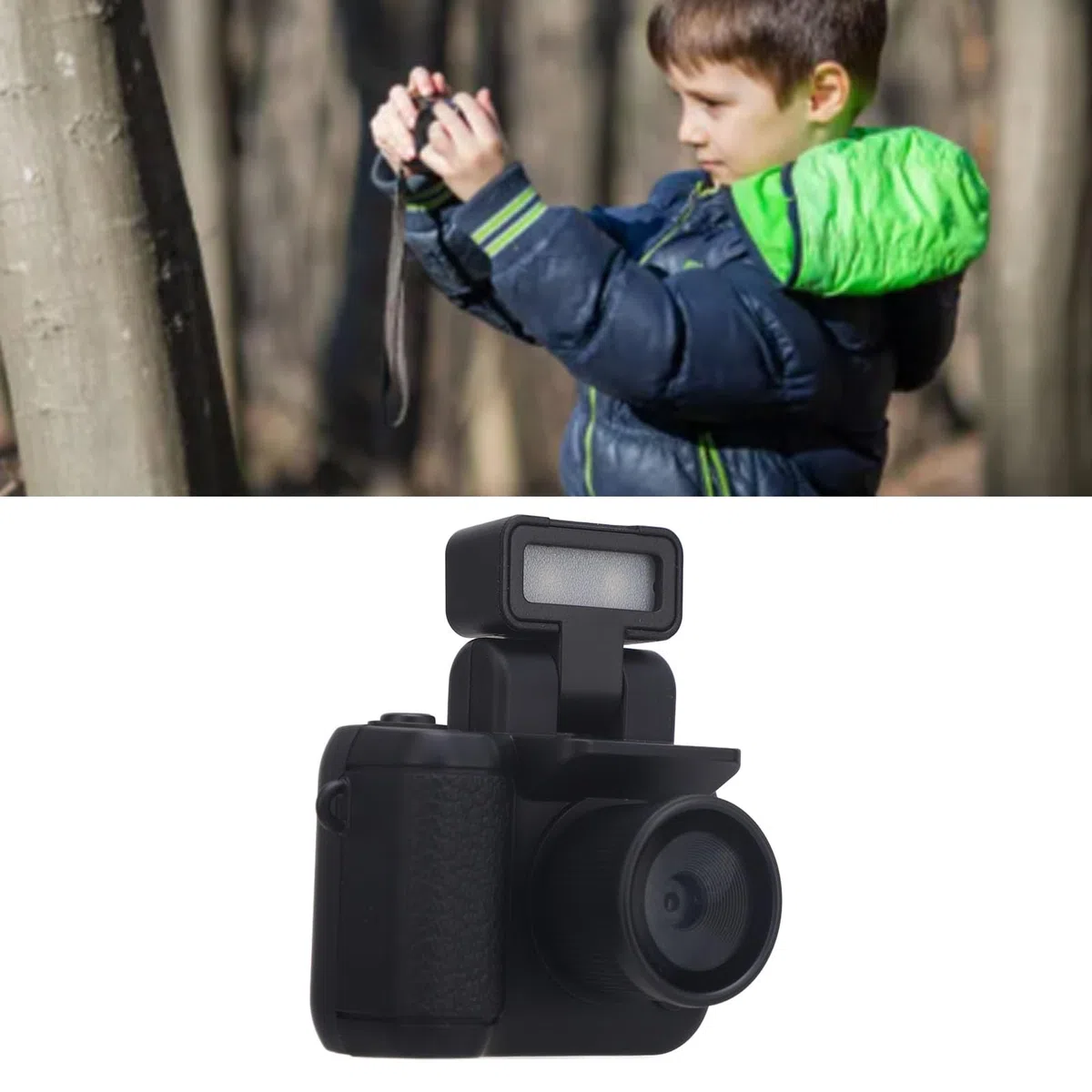 Piccola Fotocamera con Display da 1,44 Pollici, Mini Fotocamera Reflex Digitale retrò HD 1080P con Torcia, Mini Videoregistratore Piccola Fotocamera Compatta