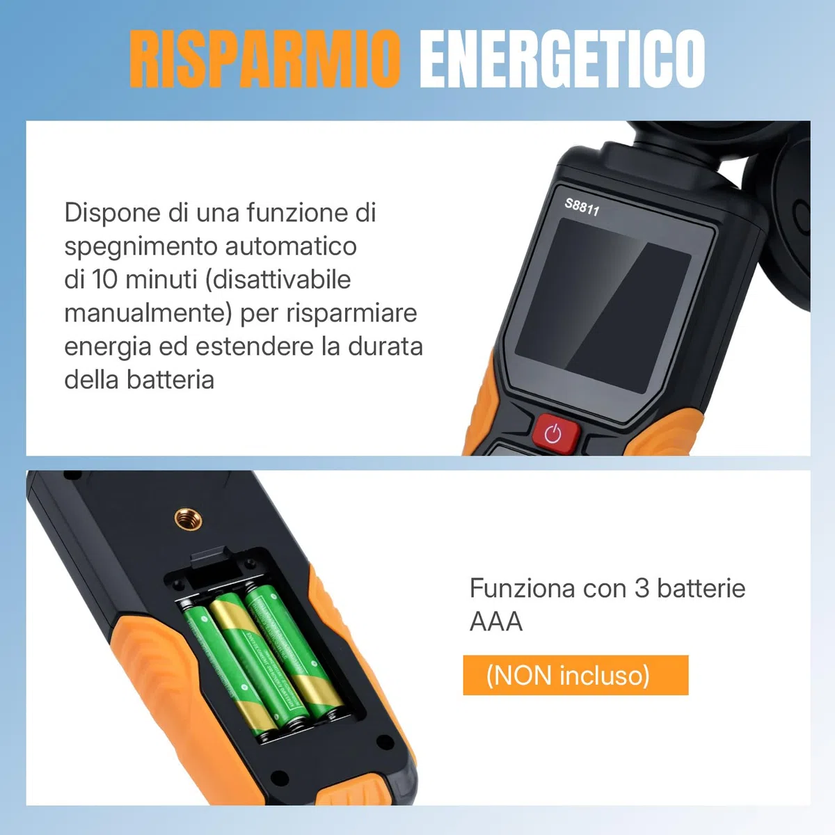 Mcbazel Misuratore di Luce Digitale, Lux/FC 200.000 Misuratore di Illuminazione ad Alta Precisione con Sensore Ruotabile a 270° e Display a Colori HD con Temperatura Ambiente per Piante, Fotografia