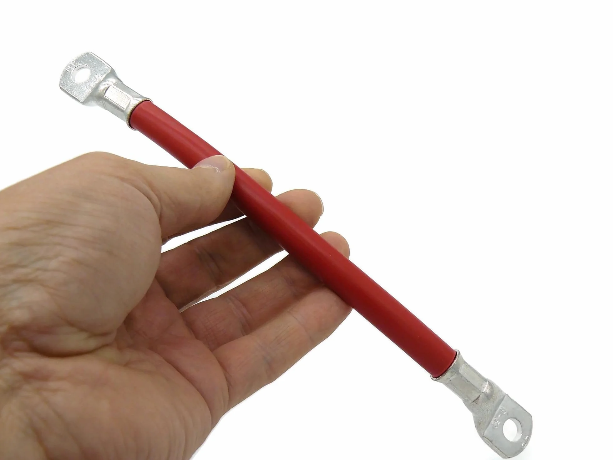 eXODA Set Cavi 50 mm² 50cm 20cm terminali M8 Rossi Neri Cavi di Alta qualità per Auto Barca Moto 99 9 Percent Rame per connessioni elettriche affidabili