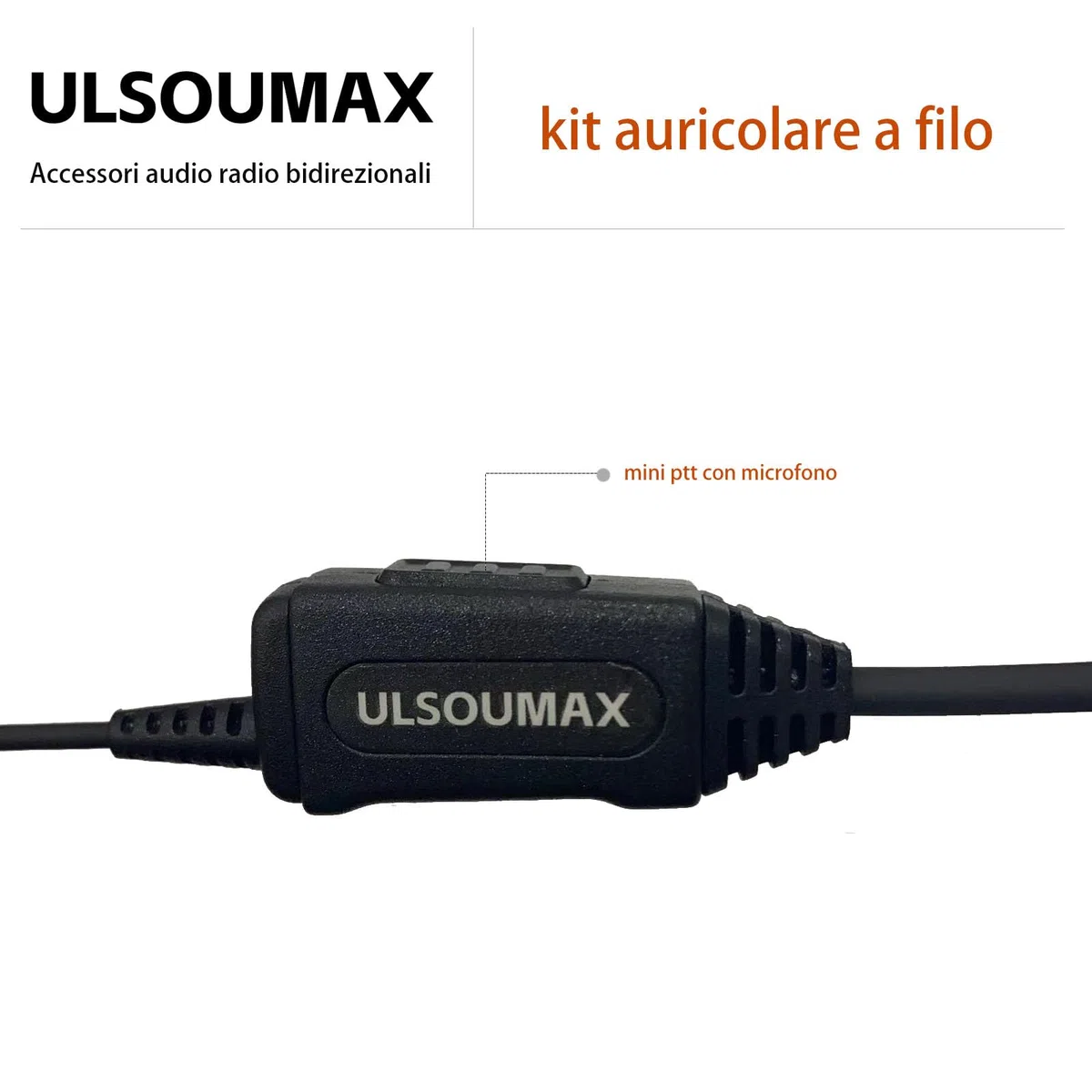 tubo acustico ad aria auricolare di vigilanza compatibile con Motorola SL300 SL1600 SL2600 SL4000 SL7550 DLR110 SL1K SL1M radio portatile, cuffia acustica auricolare con pulsante PTT mic