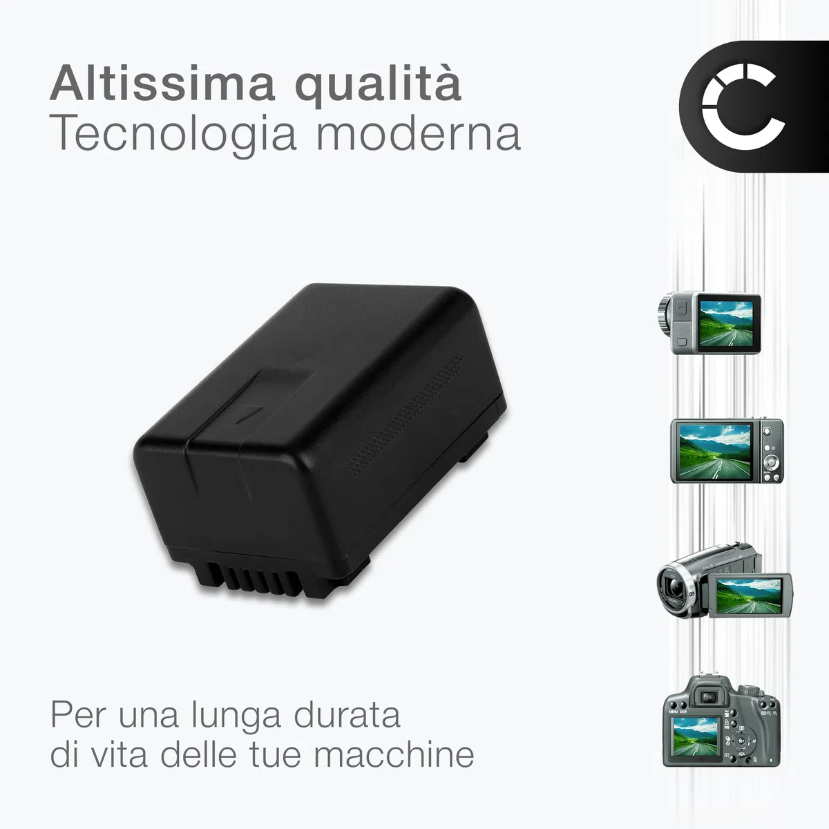 CELLONIC 1x Batteria per Fotocamera Compatibile con Panasonic HC-V180, HC-V777, HC-V380, VW-VBT190 – (1780mAh, 3.6V)