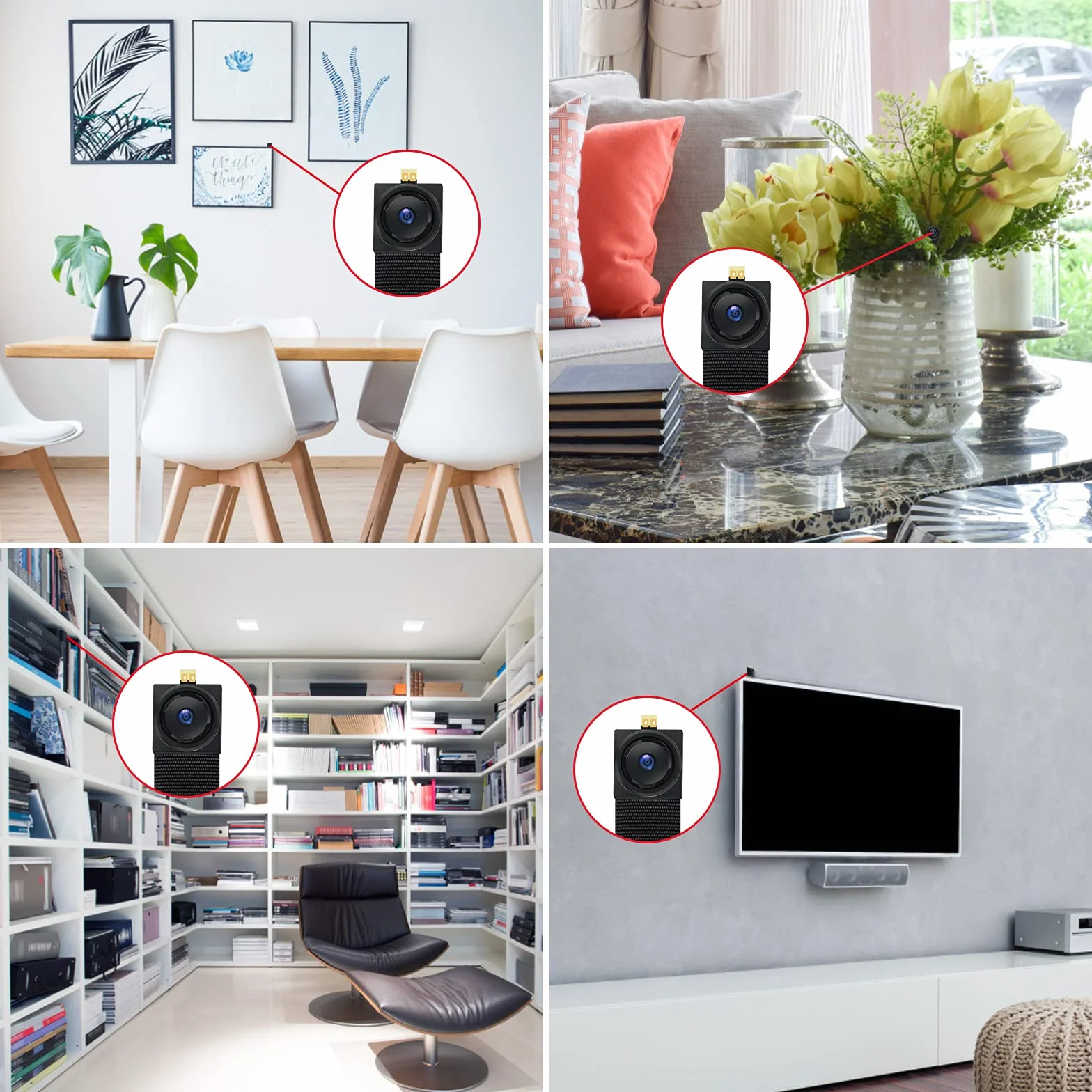 LXMIMI Mini Telecamera Wifi, HD 1080P Telecamera Spia supporto 2.4 e 5G WiFi con Rilevamento del Movimento per la Sicurezza Domestica Telecamera di Sorveglianza APP Vista Remota