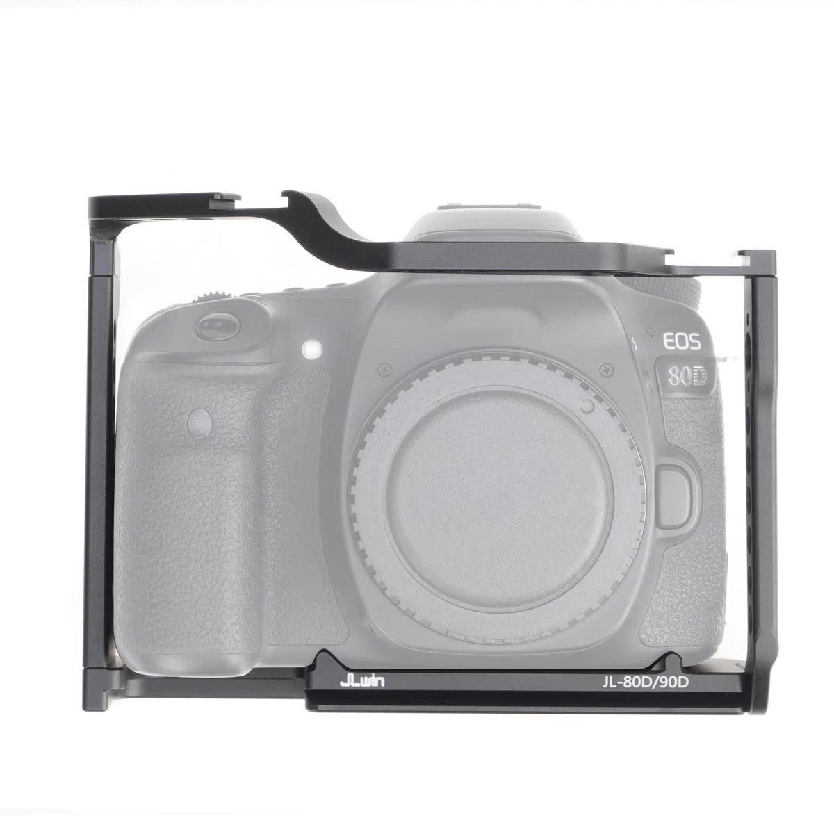 Hersmay - Gabbia per fotocamera EOS 90D, 80D, 70D, in alluminio, per fotocamere mirrorless Canon EOS 90D/80D/70D, con attacco a scarpa fredda, fori di posizionamento della maniglia, fori multipli per